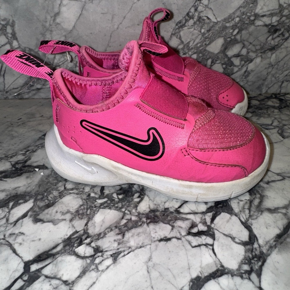 Nike Toddler Girls 7C Pink Flex Runner Sneakers No Tie